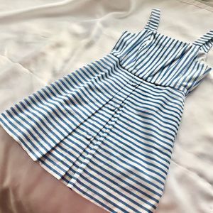 Topshop Pleated Button-Detail Mini Dress
